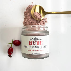 Herbal Clay Face Mask + Cleanser: RESTORE