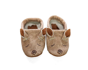 Starry Knight Design - Latte Deer Leather Infant Shoes