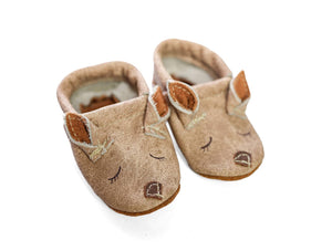 Starry Knight Design - Latte Deer Leather Infant Shoes