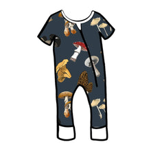 Load image into Gallery viewer, Peregrine Kidswear - Mushrooms Convertible Bamboo Romper
