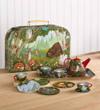 Load image into Gallery viewer, Woodland  15-Piece Tin Tea Set
