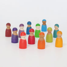 Load image into Gallery viewer, Grimm&#39;s 12 Peg Dolls Rainbow